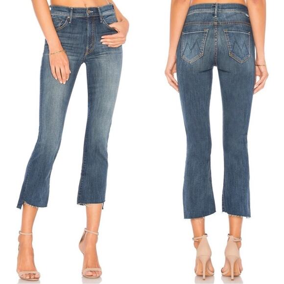 Mother insider crop step fray jeans in not rough enough kick flare HR summer 28 - Picture 1 of 16